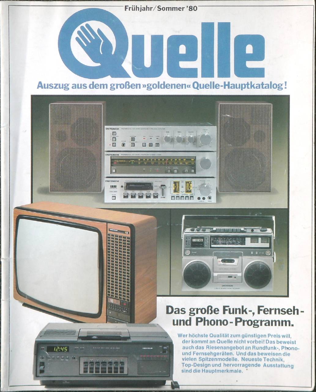 Quelle Catalog featuring Universum Boomboxes 1980 Stereo2Go forums