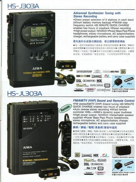 Aiwa Headphone Stereo Catalog 1989 -08 [Large)