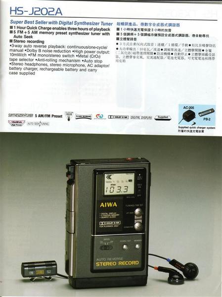 Aiwa Headphone Stereo Catalog 1989 -09 [Large)