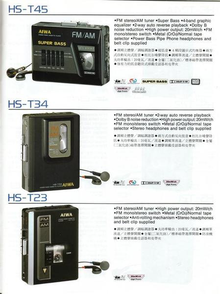 Aiwa Headphone Stereo Catalog 1989 -13 [Large)