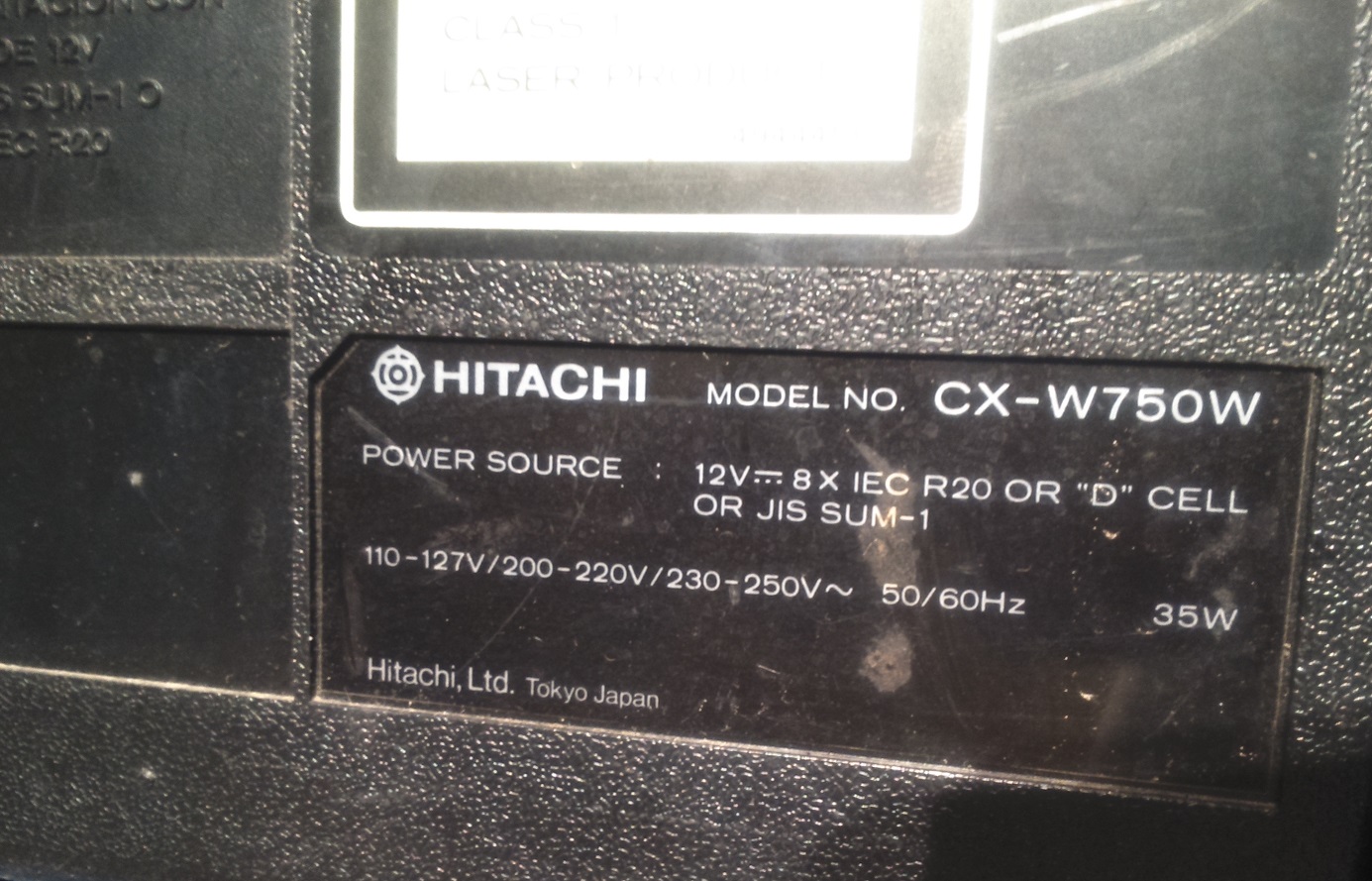 HITACHI  CX-W750W model label.jpg