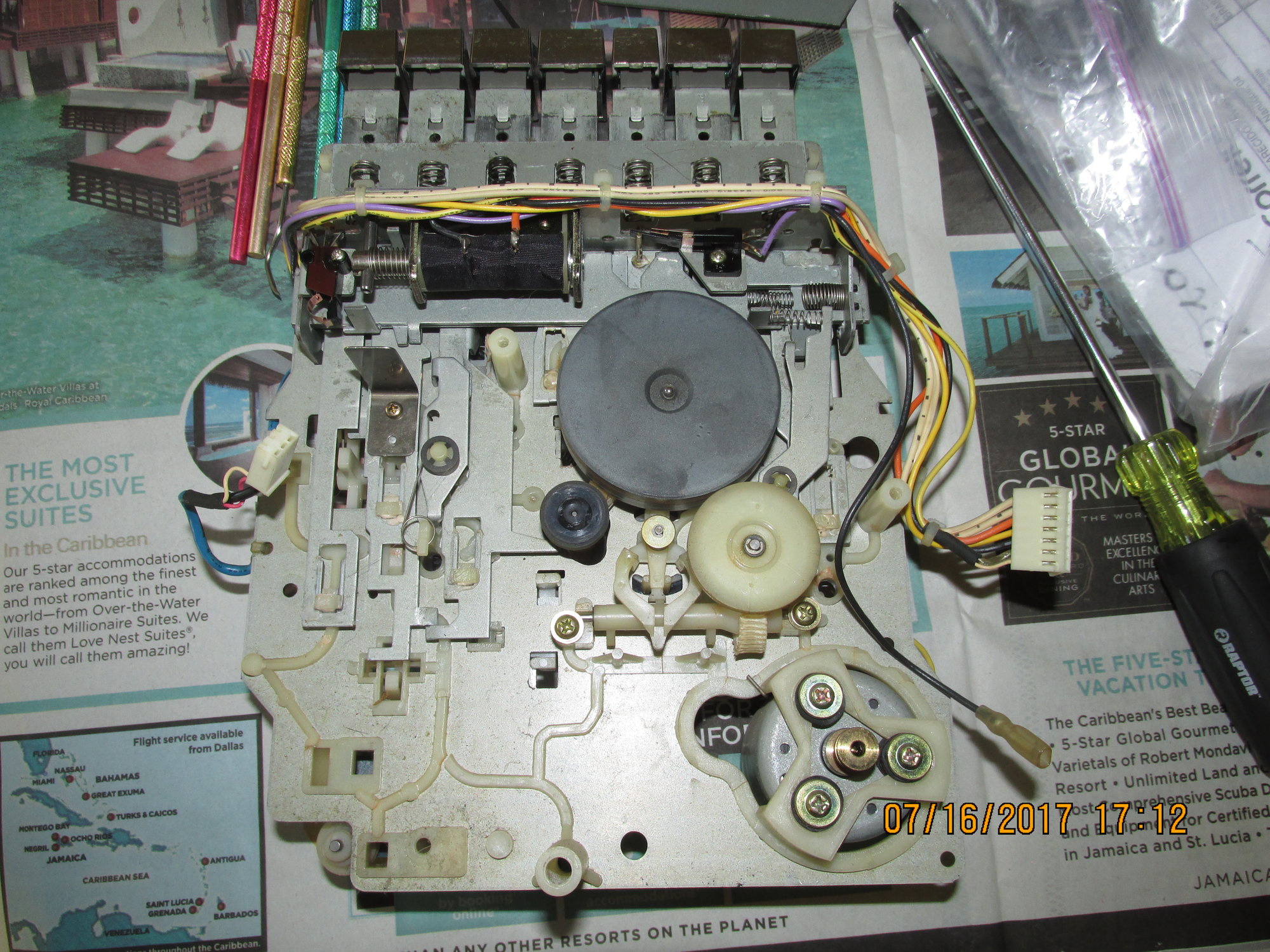 IMG_6808 Sharp GF-6060 remove flat belt.JPG
