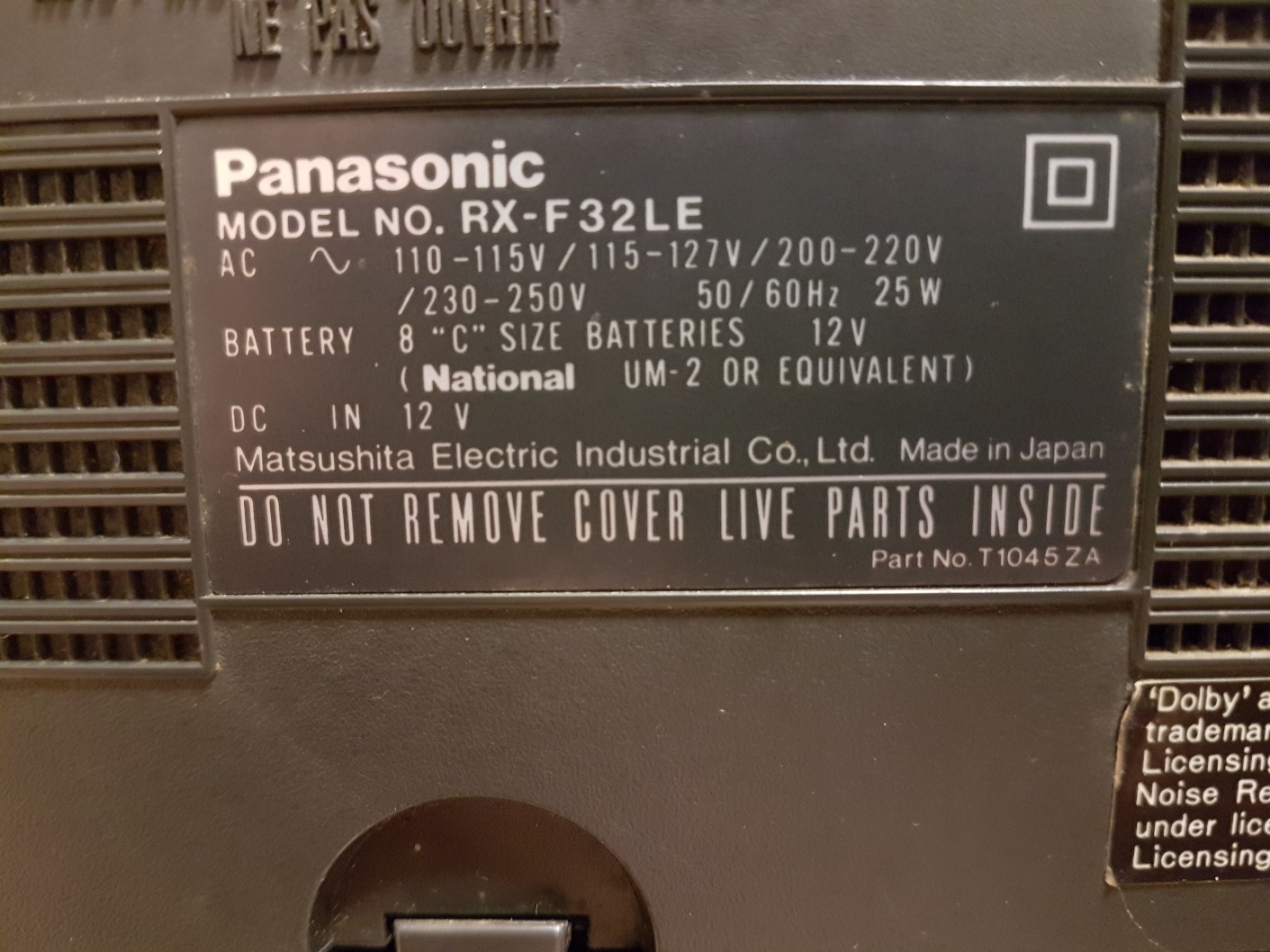 Panasonic RX-F32LE Radio Cassette Recorder - March 2017 (22).jpg