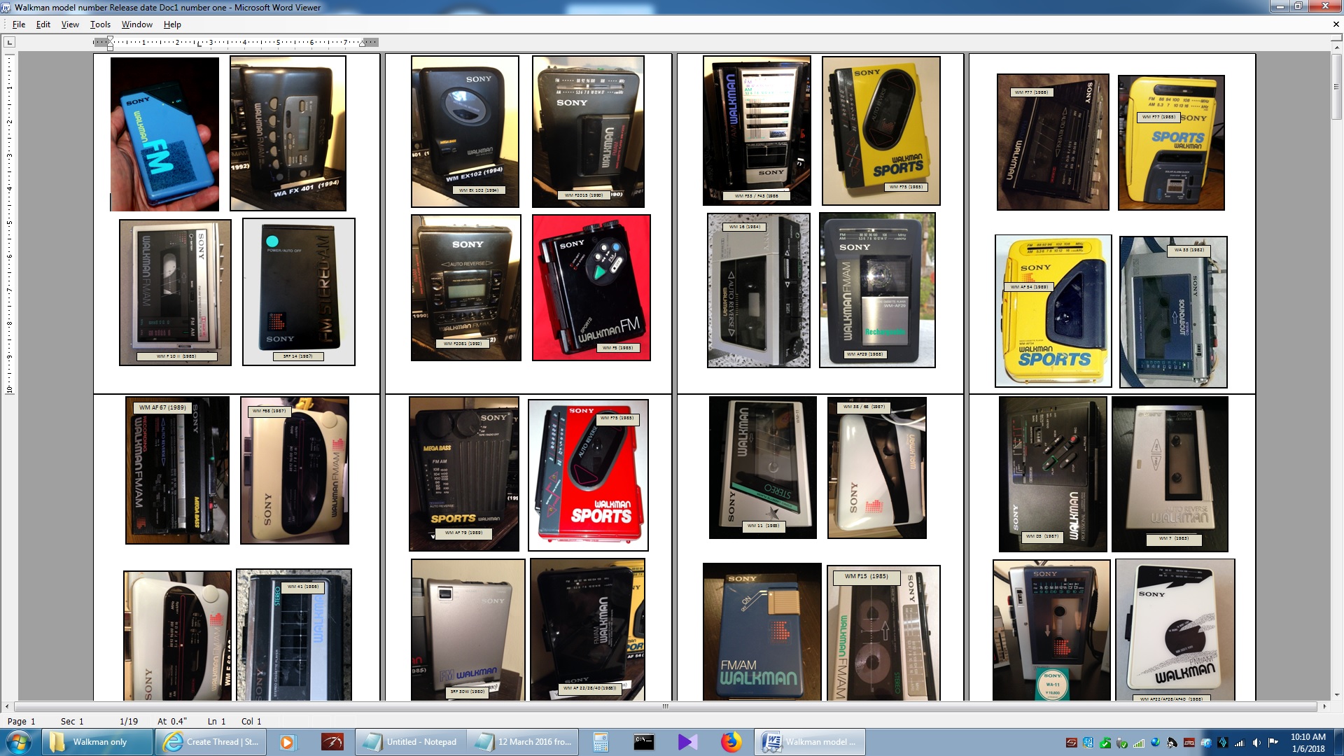 Walkman model number Release date photo data base by ( Tim Chapman His Collection ) 01.jpg