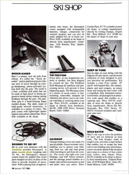 ski magazin january 1977 astraltune ad