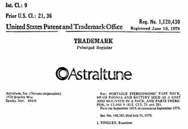 astraltune patent info