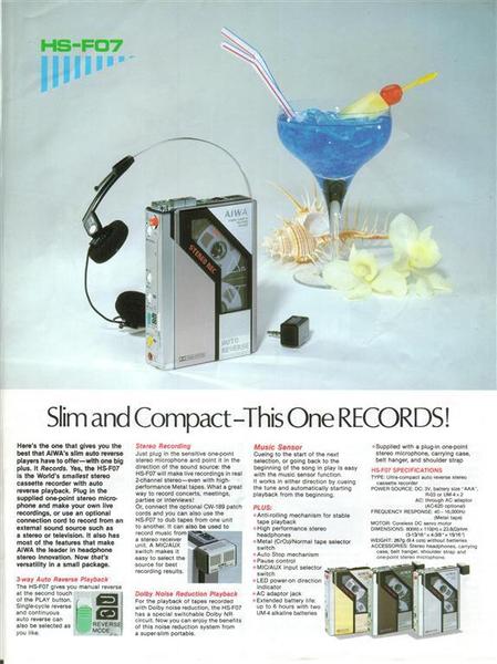 Aiwa Headphone Stereo Catalog 1984 -07 [Large)