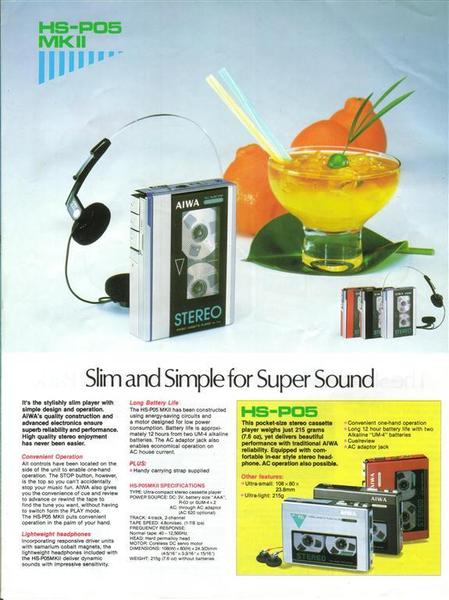 Aiwa Headphone Stereo Catalog 1984 -10 [Large)